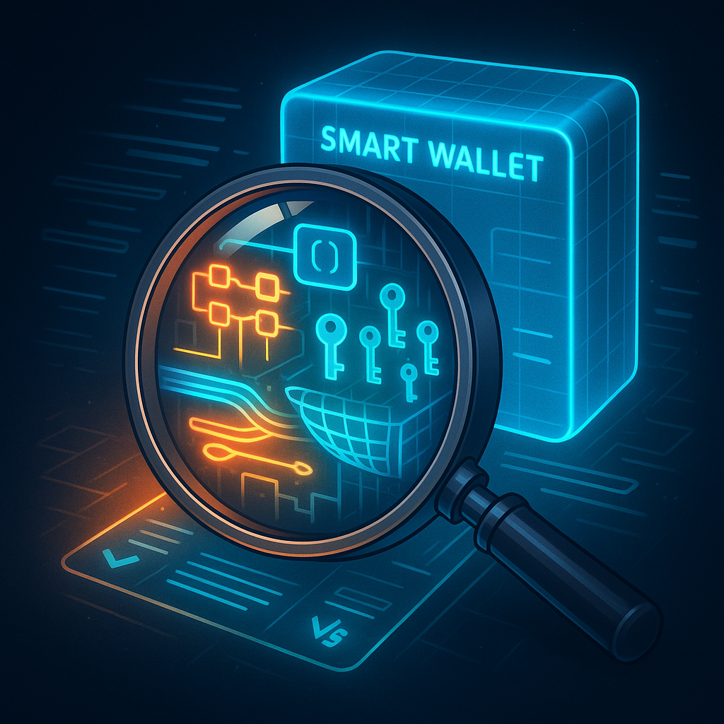Smart wallet contract analysis with security inspection tool